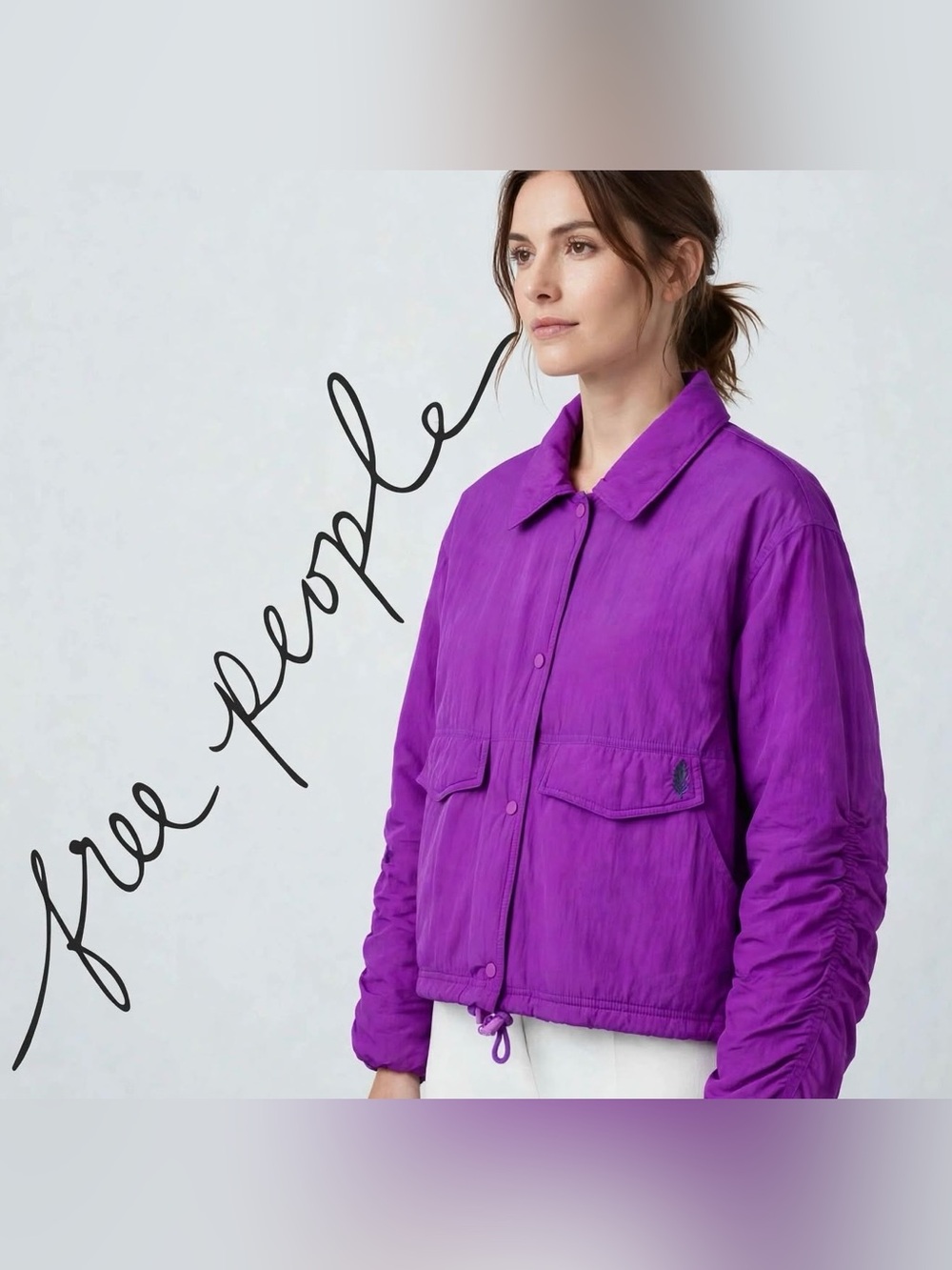Free People FP Movement Pippa Packable Puffer Jacket Purple XS